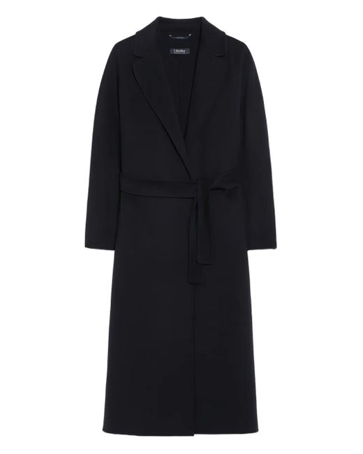Max Mara Mantel Met Ceintuur in het Black
