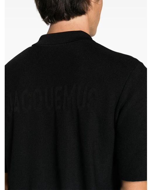 Jacquemus Black Polo T-Shirt for men