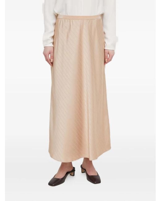 DKNY Women's Natural Diagonal-Stripe Maxi Skirt