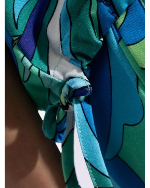 Moschino Blue Abstract-print Cotton Shorts