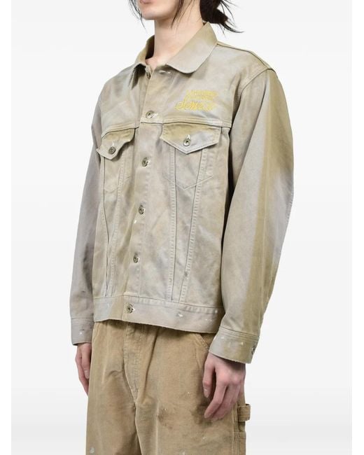SWJP Natural Faded Paint-Splatter Jacket for men
