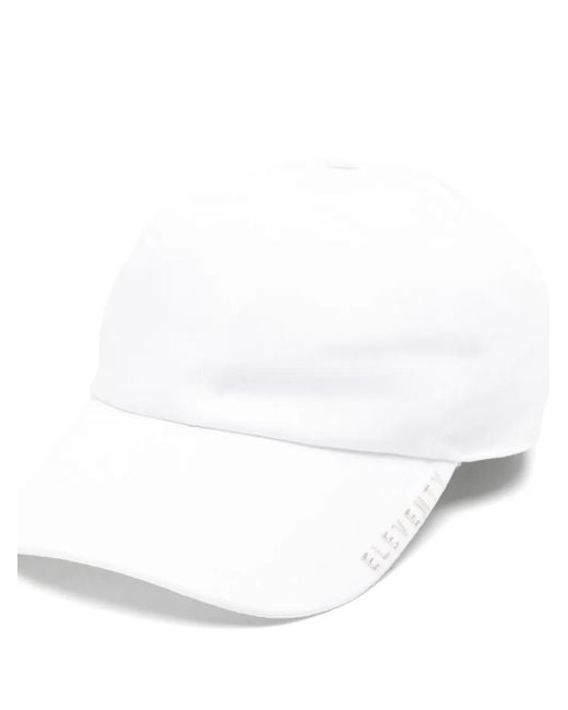Eleventy White Logo Baseball Hat for men