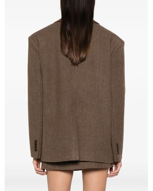 ELEH Brown Corduroy-Trim Blazer