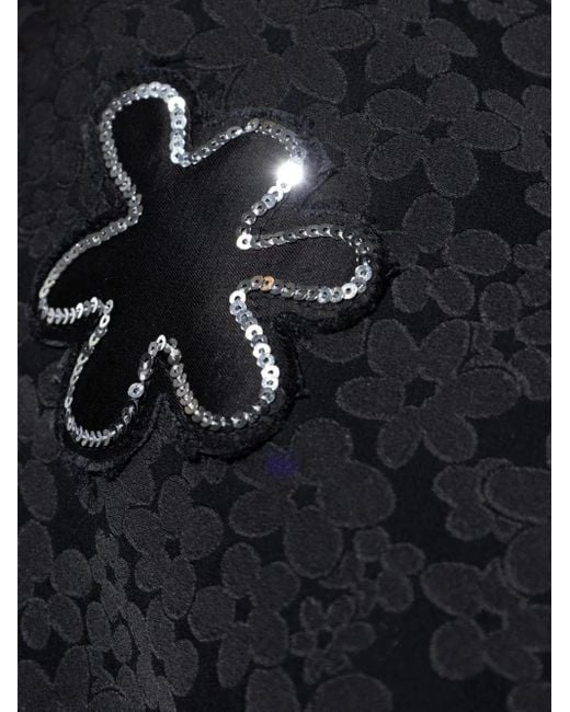 Abito Midi A Fiori Jacquard di Marni in Black