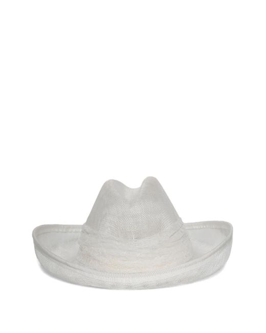 Gigi Burris Millinery White Belle Sinamay Lace Hat