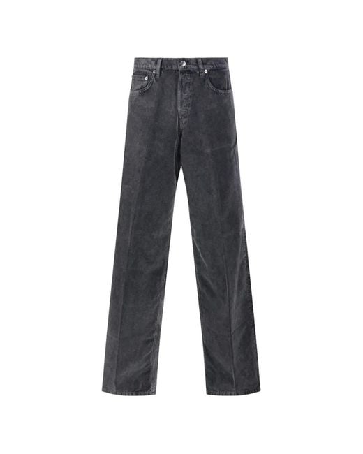 Haikure Blue Sibilla Faded-Effect Wide-Leg Jeans
