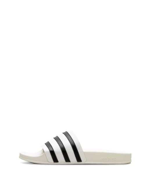 Adidas White X Fear Of God Athletics Adilette "Cream" Slides for men