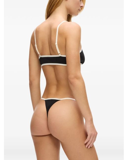 Karl Lagerfeld Black Dna Signature Thong