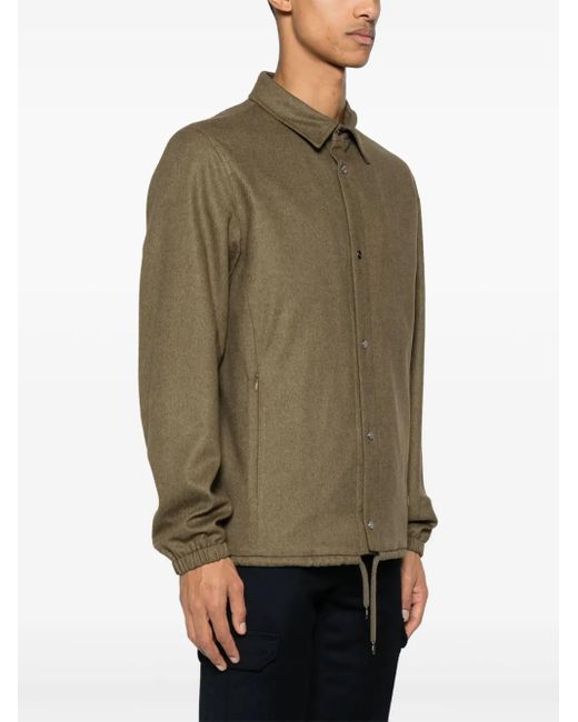 Herno Green Padded Shirt Jacket for men