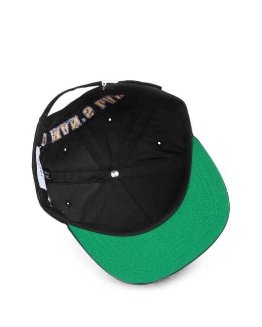 Rhude Blue Embroidered-Logo Straight-Visor Cap for men