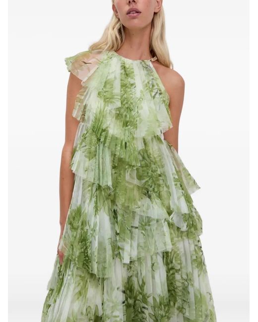Aje. Green Westlyn Floral-Print Maxi Dress