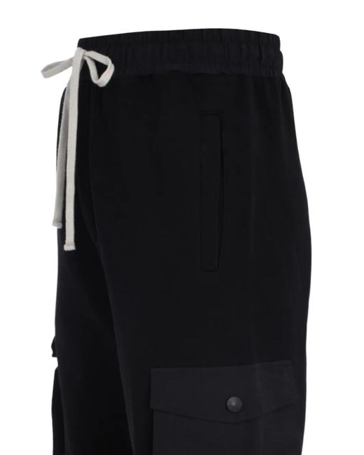 hinnominate Black Cargo-Pocket Sweatpants for men