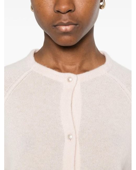 Forte_forte White Buttoned Cardigan