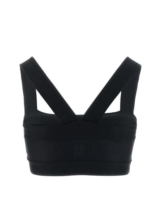 Goldbergh Black Plonge V-Strap Bikini Top