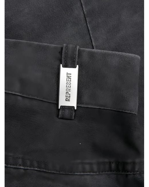 Represent Gray Straight Trousers for men
