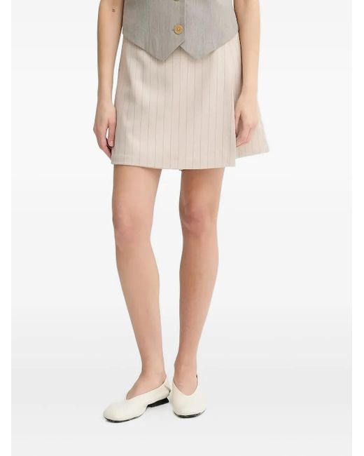 Bruuns Bazaar White Pinstripe Tailored Shorts
