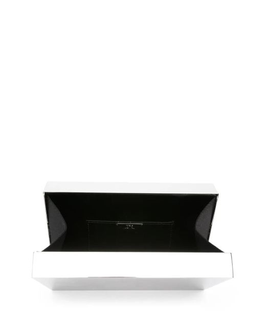 Totême White Rectangular Metal Clutch