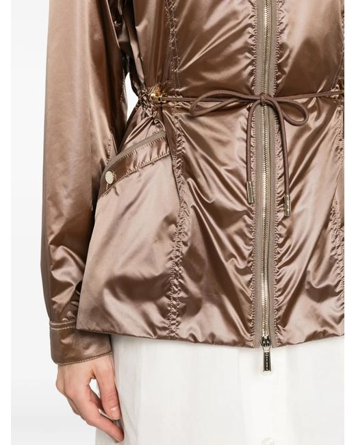 Moorer Brown Eolia Zip-Fastening Jacket