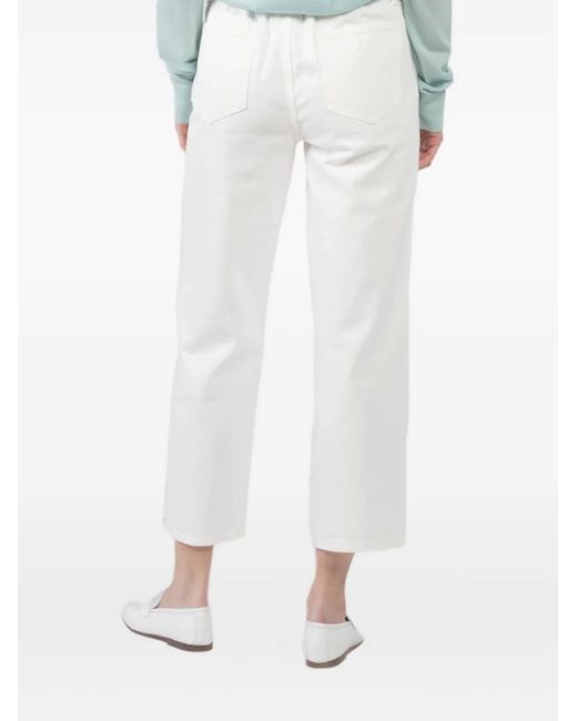 Xirena White Belted Cropped Trousers