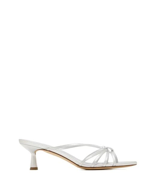 Aeyde White Abby Mules