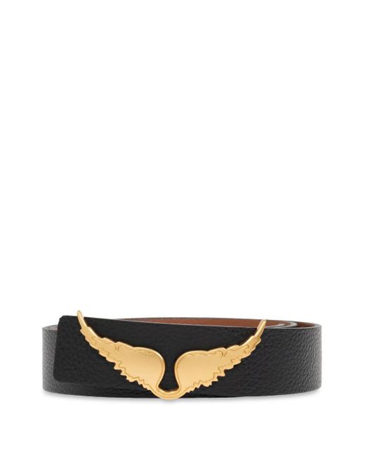 Zadig & Voltaire White Rock Reversible Leather Belt