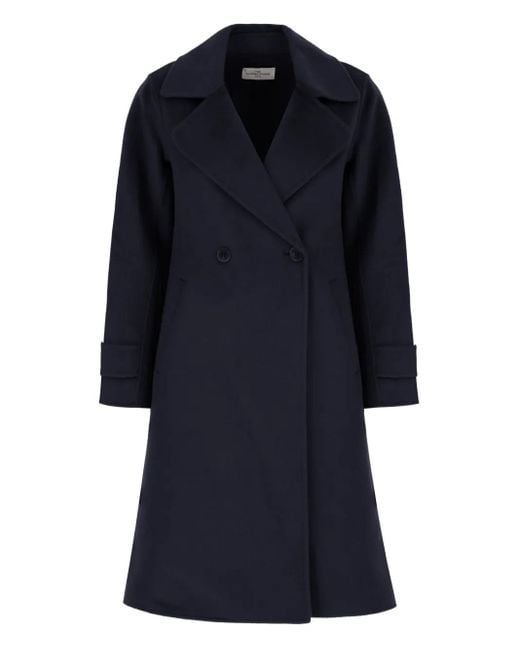 The Dynamis Studio Blue Double-Breasted Wool Coat