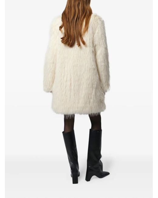 Apparis White Pamela Single-Breasted Coat