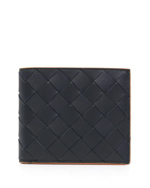 Bottega Veneta Black Intrecciato Bi-fold Wallet for men