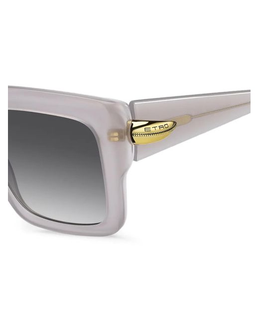 Etro Gray Square-Frame Sunglasses