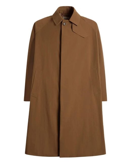 Bally Brown Buttoned Trench Coat for men