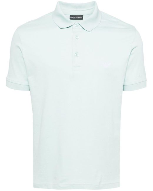 Emporio Armani Poloshirt Met Geborduurd Logo in het White voor heren