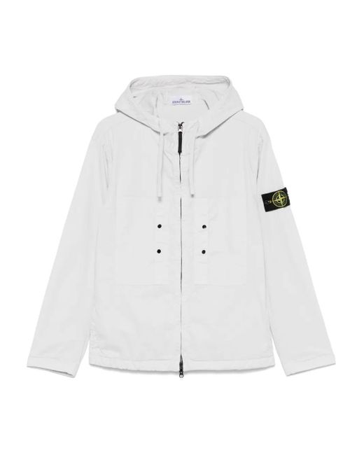 Stone Island Jacke Mit Kompass-Patch in White für Herren