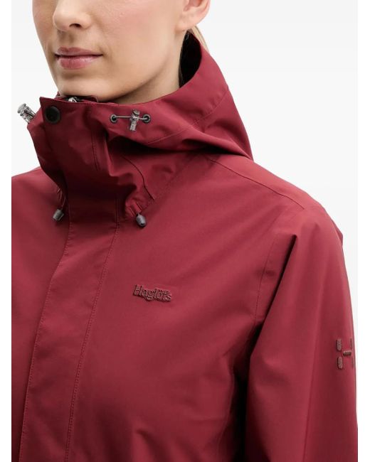 Haglöfs Jack Met Logodetail En Capuchon in het Red