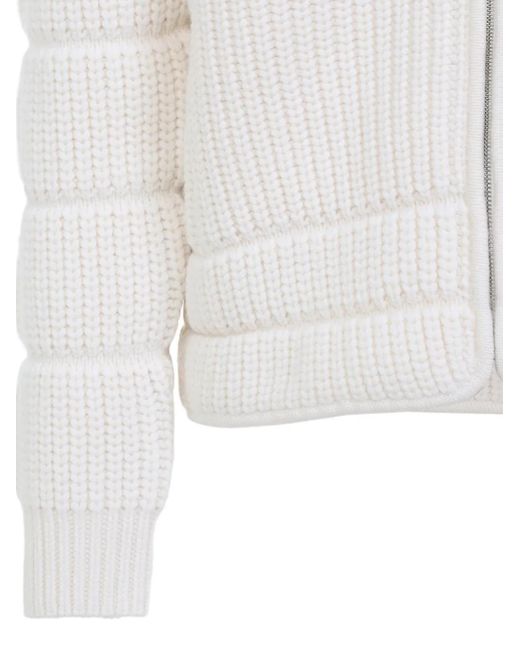 Casablanca White Ribbed Padded Jacket for men