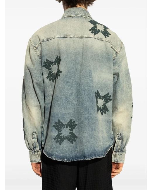 Amiri Blue Oversize Denim Shirt for men