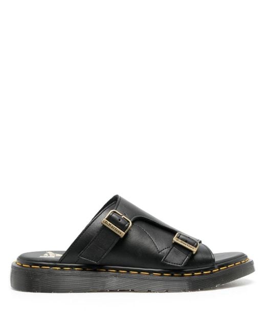 Dr. Martens Black Dayne Leather Sandals for men
