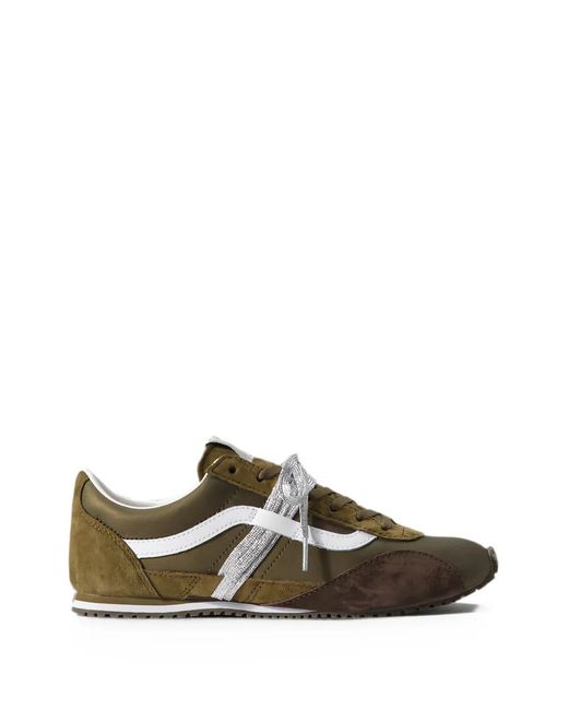 Vans Green Premium Super Lowpro Lace-Up Suede Sneakers