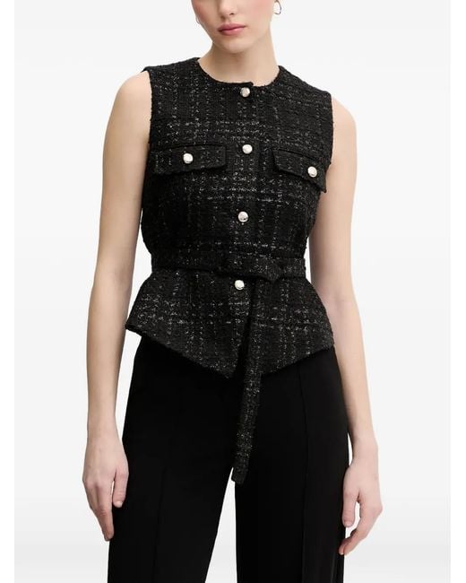 Joop! Black Viola Tweed Vest