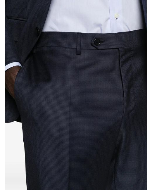 Canali Blue Pocket Micro-Check Suit for men