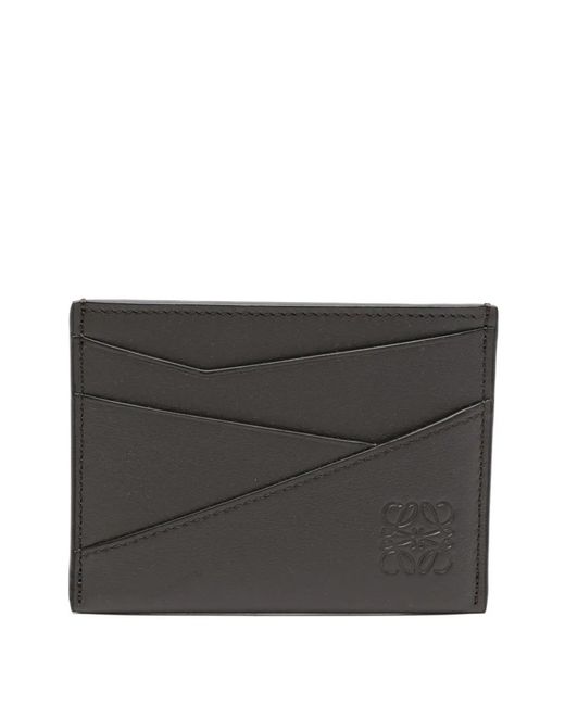 Loewe Gray Puzzle Leather Card Holder for men