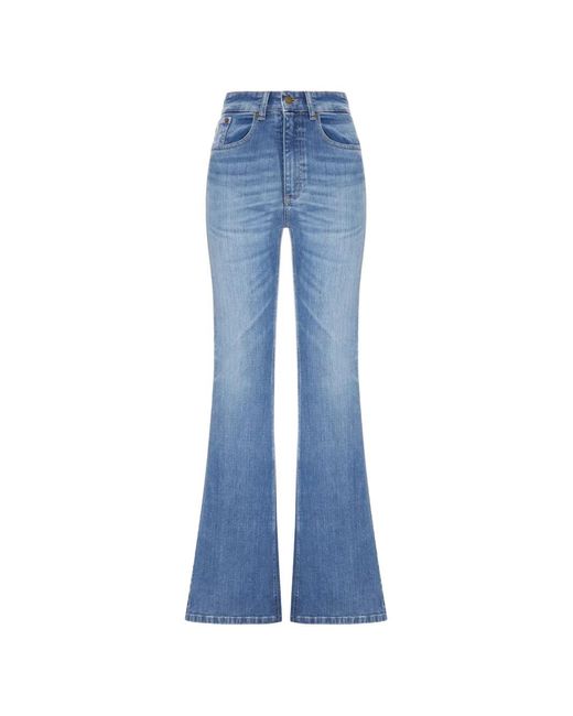 Lois Blue High-Waisted Flared Jeans