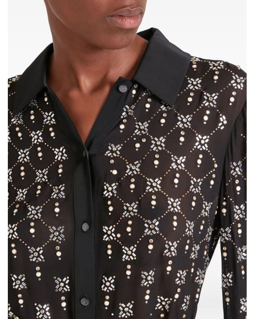 Temperley London ビーズトリム シャツ Black