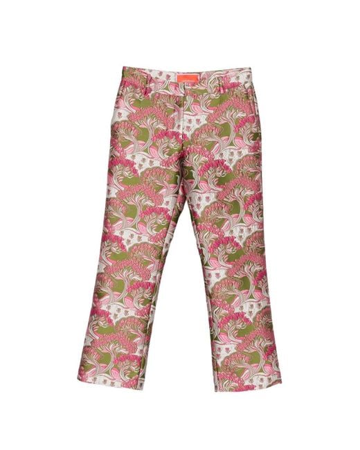LaDoubleJ White Polyester Silk Polyamide Pants
