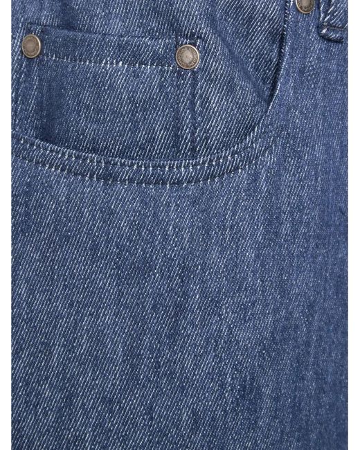 Tombolini Blue Classic Straight-Leg Wool Trousers for men