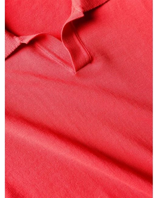 Roberto Collina Pink Short-Sleeve Polo Shirt for men