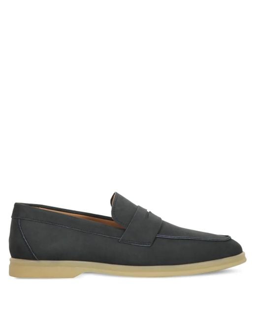 Bruno Magli Blue Leather Loafers for men