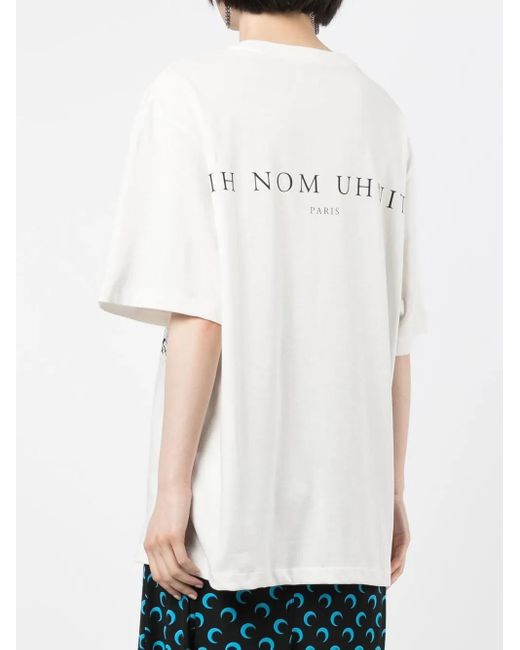 Ih Nom Uh Nit White Graphic-Print Short-Sleeve T-Shirt