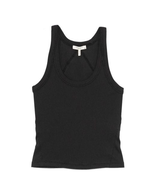 Rag & Bone Black Ribbed Racerback Vest