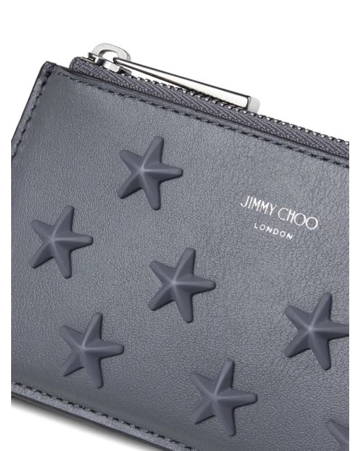 Jimmy Choo Gray Casey Leather Wallet for men