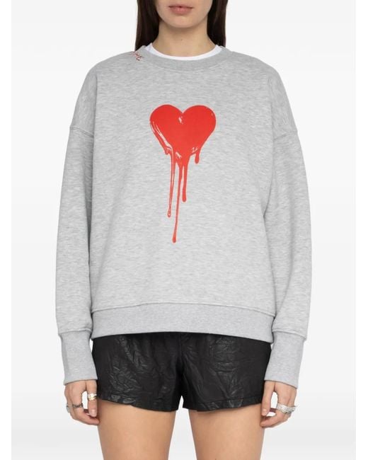 Oscar heart sweatshirt Zadig & Voltaire de color White
